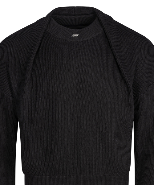 Shawl knit - black