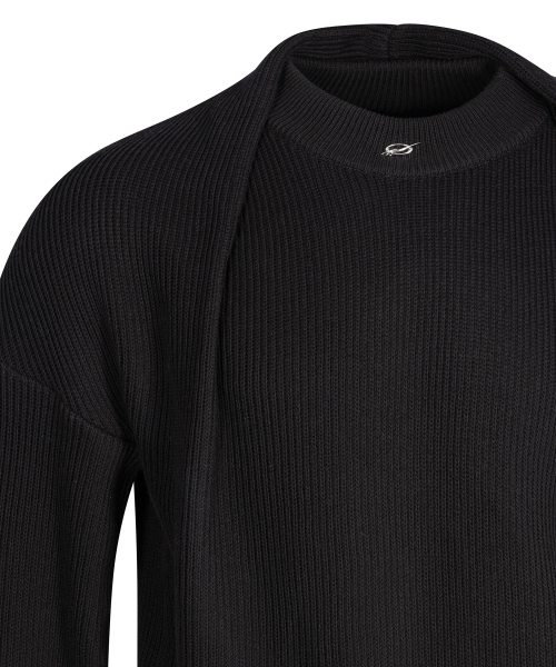 Shawl knit - black