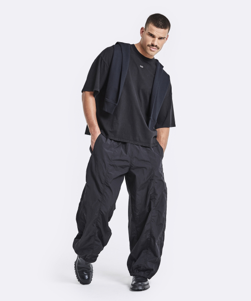 Shawl t-shirt - black