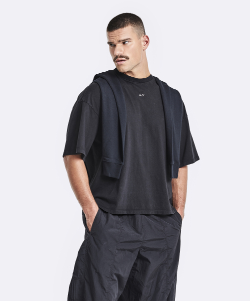 Shawl t-shirt - black