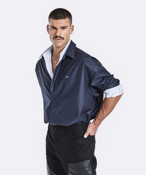 Layered shirt - navy