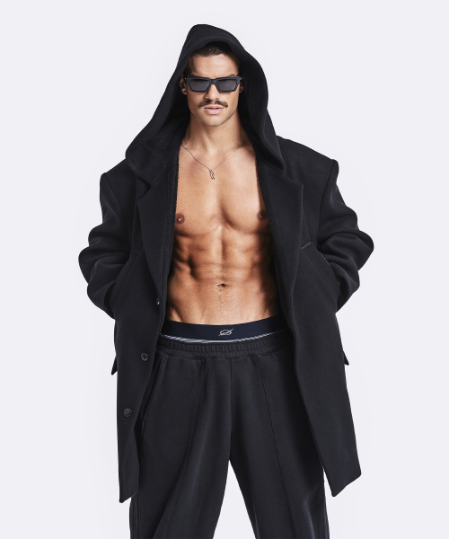 Track sweatpants - washed black