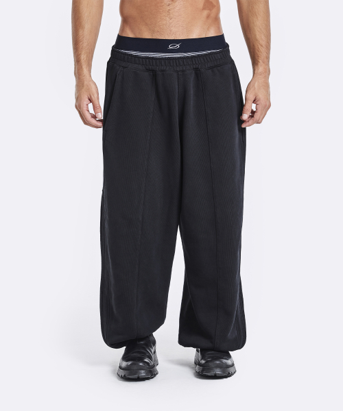 Track sweatpants - washed black