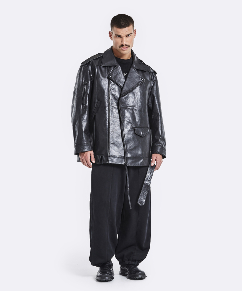 Track sweatpants - washed black