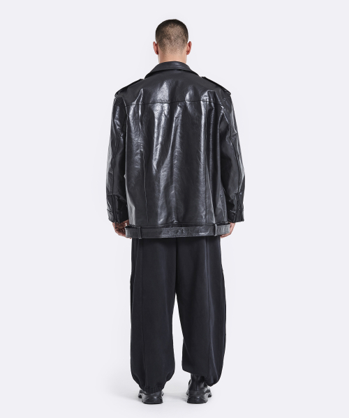 Track sweatpants - washed black