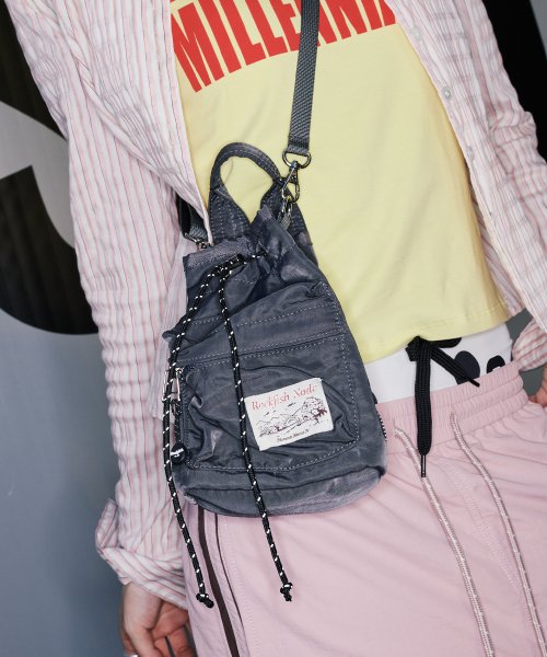 NYLON DRAWSTRING MINI BAG - 2 colors