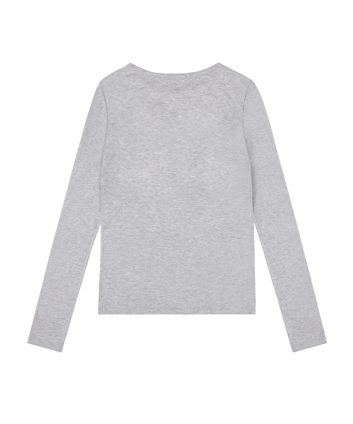 Classic Henly Neck Top - Gray