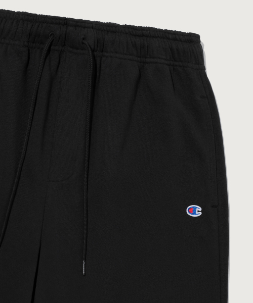 C로고 와이드핏 스웨트 조거 팬츠 Black