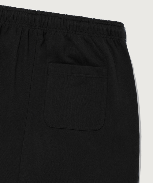 C로고 와이드핏 스웨트 조거 팬츠 Black