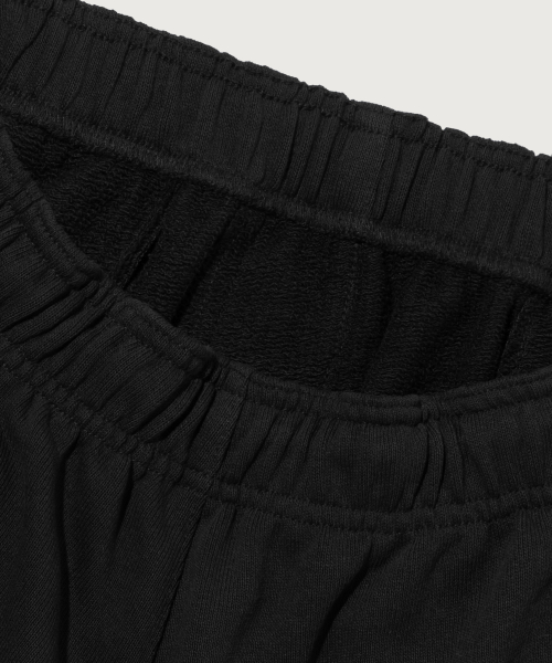 C로고 와이드핏 스웨트 조거 팬츠 Black