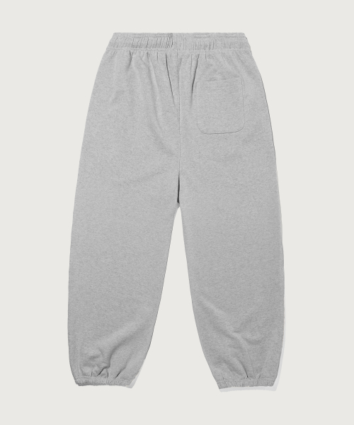 C로고 와이드핏 스웨트 조거 팬츠 Grey