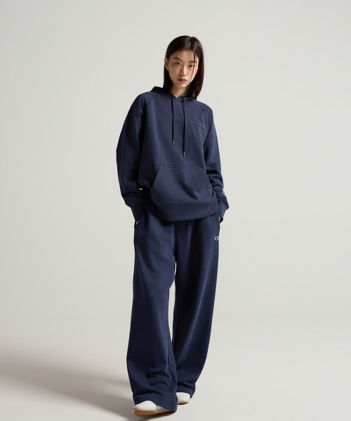 C로고 릴렉스핏 스웨트 팬츠 Navy