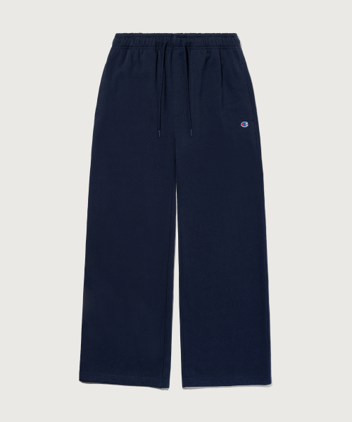C로고 와이드핏 스웨트 팬츠 Navy