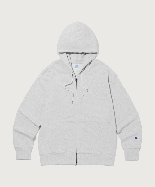 스몰 로고 루즈핏 후드 집업 Light Grey