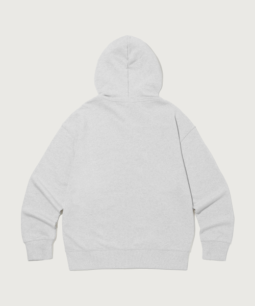 스몰 로고 루즈핏 후드 집업 Light Grey