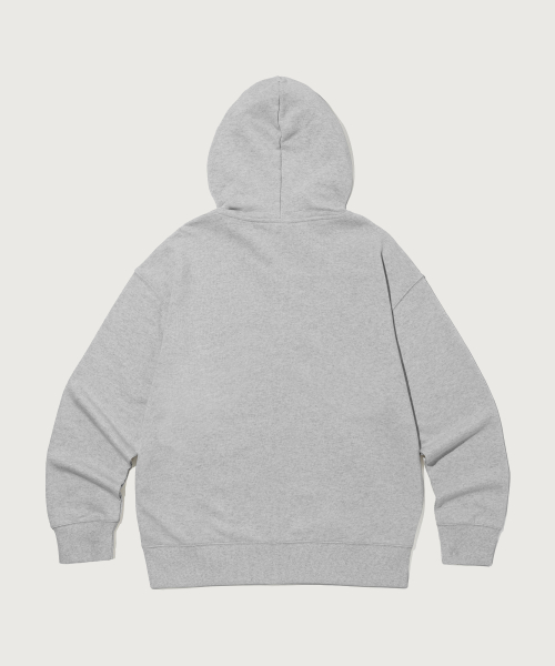 스몰 로고 루즈핏 후드 집업 Grey