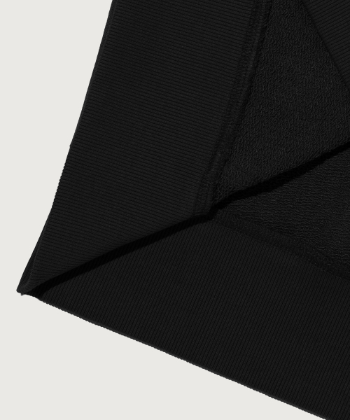 스몰 로고 루즈핏 후드 집업 Black