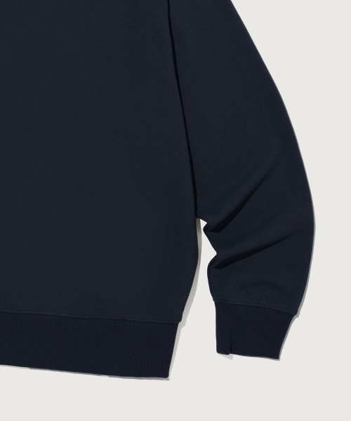 스몰 로고 루즈핏 후드 집업 Navy