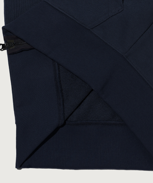 스몰 로고 루즈핏 후드 집업 Navy
