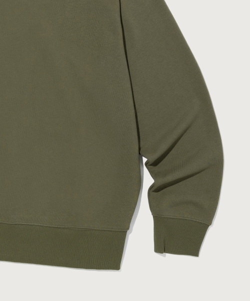 스몰 로고 루즈핏 후드 집업 Khaki