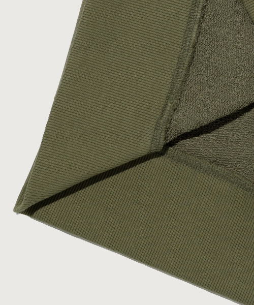 스몰 로고 루즈핏 후드 집업 Khaki