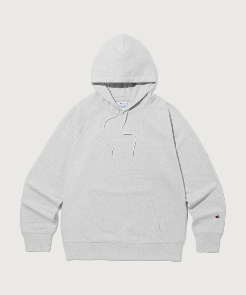 스몰 로고 루즈핏 후드 티셔츠 Light Grey