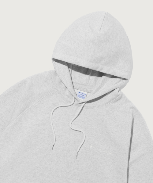 스몰 로고 루즈핏 후드 티셔츠 Light Grey