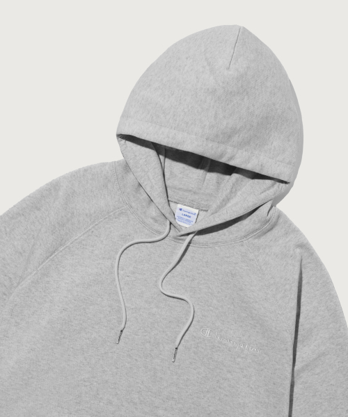 스몰 로고 루즈핏 후드 티셔츠 Grey