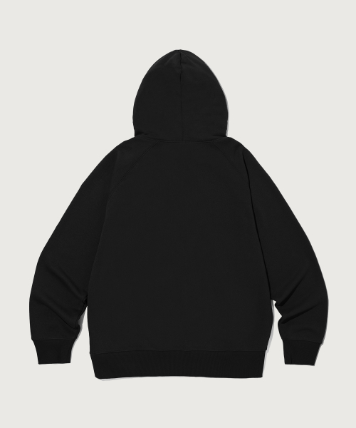 스몰 로고 루즈핏 후드 티셔츠 Black