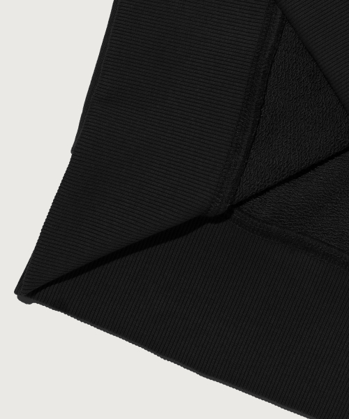 스몰 로고 루즈핏 후드 티셔츠 Black