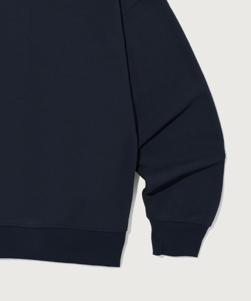 스몰 로고 루즈핏 후드 티셔츠 Navy