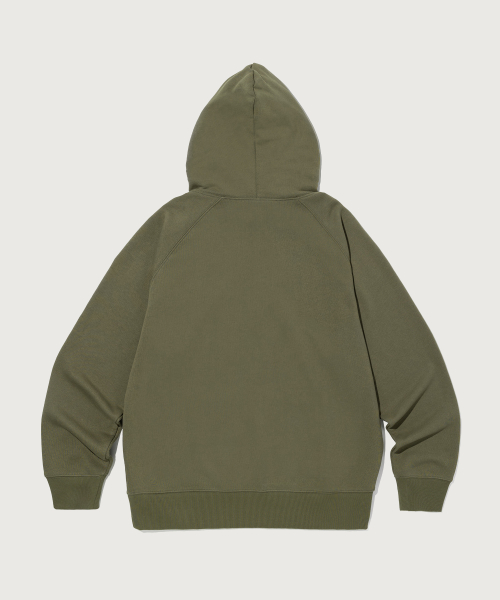스몰 로고 루즈핏 후드 티셔츠 Khaki