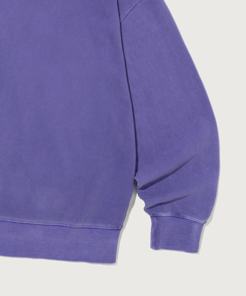 빅 로고 피그먼트 오버핏 후드 티셔츠 Purple