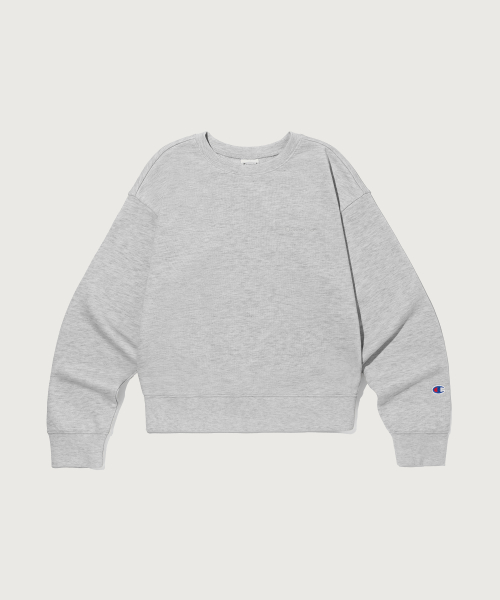 여성 스몰 로고 레귤러핏 스웨트셔츠 Grey