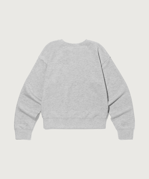 여성 스몰 로고 레귤러핏 스웨트셔츠 Grey