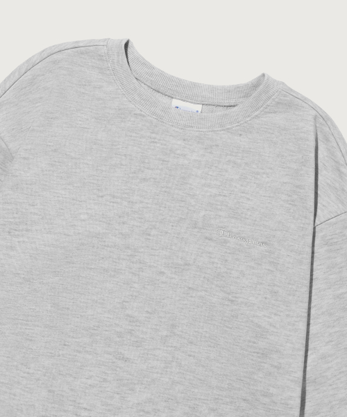 여성 스몰 로고 레귤러핏 스웨트셔츠 Grey