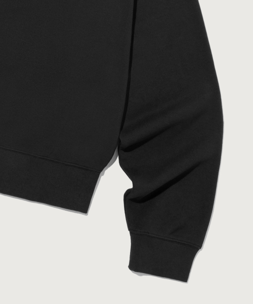 여성 스몰 로고 레귤러핏 스웨트셔츠 Black