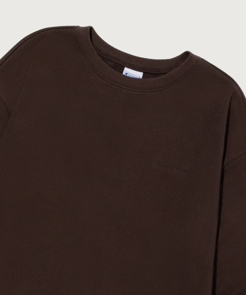여성 스몰 로고 레귤러핏 스웨트셔츠 Brown