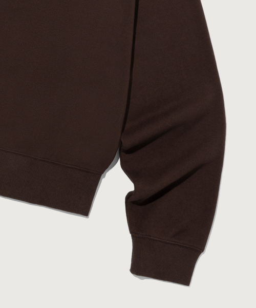 여성 스몰 로고 레귤러핏 스웨트셔츠 Brown