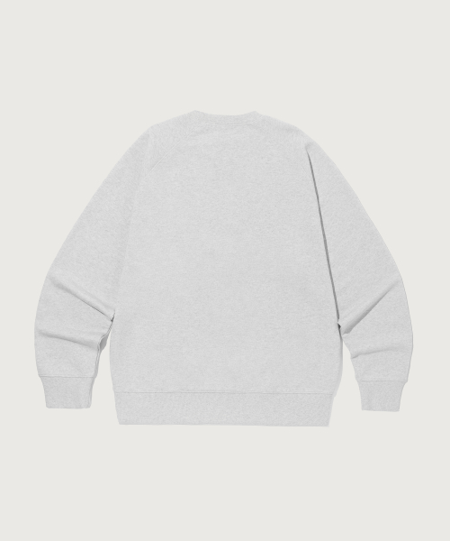 스몰 로고 루즈핏 스웨트셔츠 Light Grey
