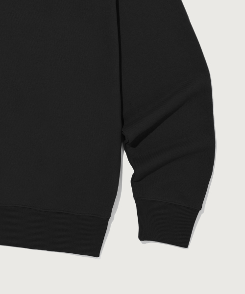 스몰 로고 루즈핏 스웨트셔츠 Black