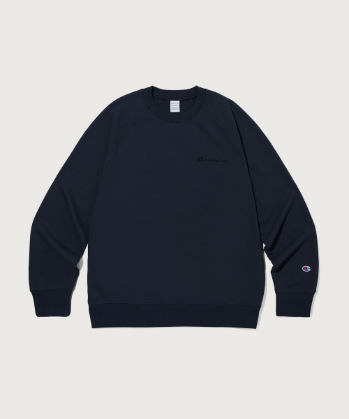 스몰 로고 루즈핏 스웨트셔츠 Navy