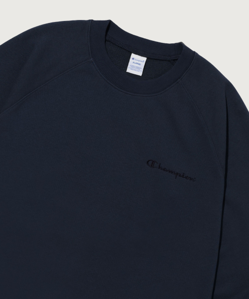 스몰 로고 루즈핏 스웨트셔츠 Navy