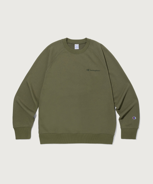 스몰 로고 루즈핏 스웨트셔츠 Khaki