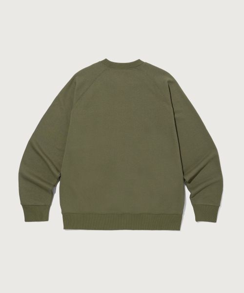 스몰 로고 루즈핏 스웨트셔츠 Khaki