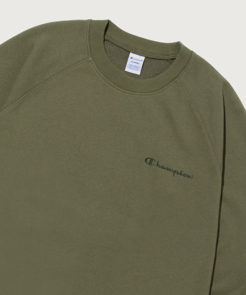 스몰 로고 루즈핏 스웨트셔츠 Khaki