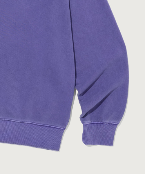 C로고 피그먼트 오버핏 스웨트셔츠 Purple