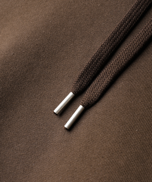 Daycut Crop Overfit Hood Zip Up Brown KJHD2650