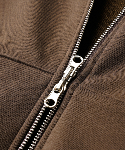 Daycut Crop Overfit Hood Zip Up Brown KJHD2650