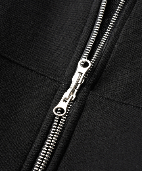Daycut Crop Overfit Hood Zip Up Black KJHD2650